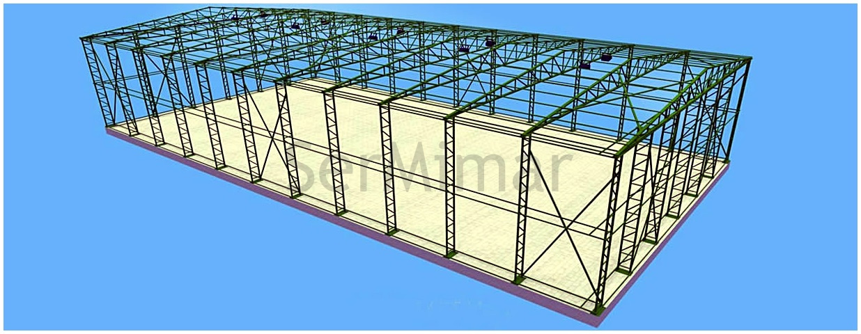 Çelik Konstrüksiyon Hangar Depolar Prefabrik Çelik İskeletli Fiyatları | HRC Mühendislik Proje